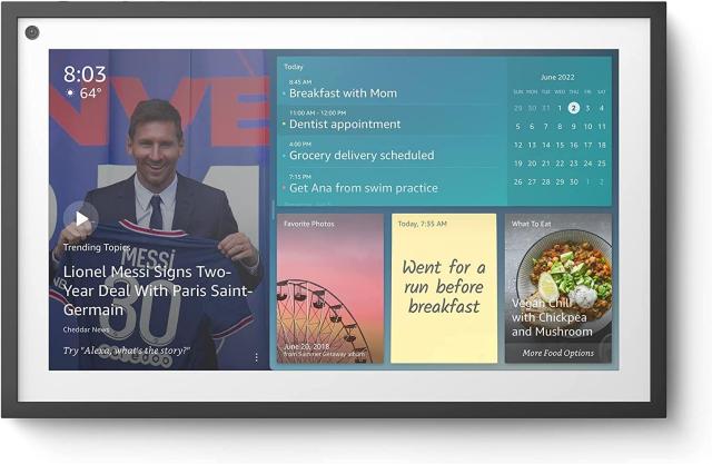 Смарт тонколона Amazon Echo Show 15, сензорен екран, гласов асистент, Черен