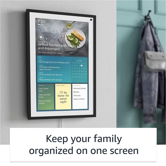 Смарт тонколона Amazon Echo Show 15, сензорен екран, гласов асистент, Черен