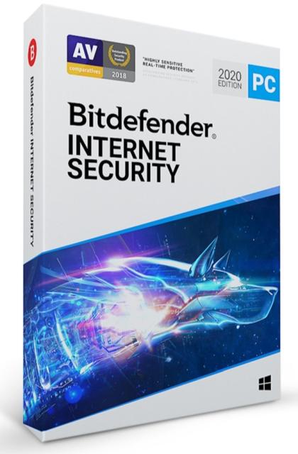 Лиценз за ползване на програмен продукт Bitdefender Internet Security, 3 users, 1 year