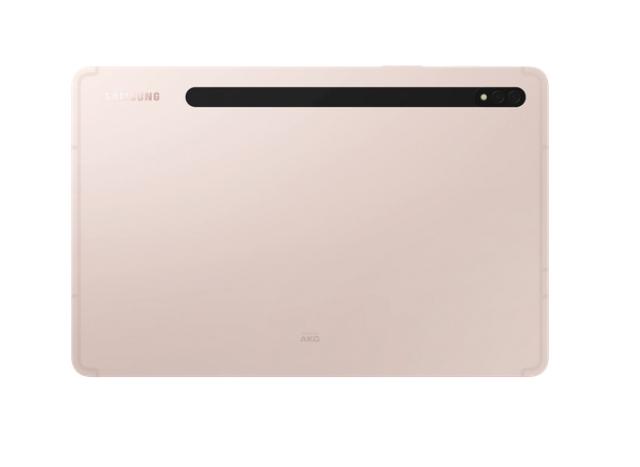 Таблет Samsung SM-X700 TAB S8 Wi-Fi 11", 2560 x 1600 TFT, HDR10+, 120Hz, 128 GB, Octa-Core (1x3.00 GHz, 3x2.5 GHz, 4x1.8GHz), 8 GB RAM , 4xAKG Tuned Speakers, Bluetooth 5.2, 13 MP, 6 MP + 12 MP Selfie, 8000 mAh, Android 12, Pink Gold