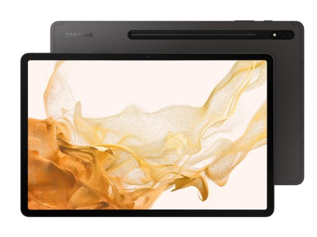 Таблет Samsung SM-X800 TAB S8+ Wi-Fi 12.4", 2800 x 1752 Super AMOLED, HDR10+, 120Hz, 128GB, Octa-Core (1x3.00 GHz, 3x2.5 GHz, 4x1.8GHz), 8 GB RAM , 4xAKG Tuned Speakers, Bluetooth 5.2, 13 MP, 6 MP + 12 MP Selfie, 10 090 mAh, Android 12, Dark Gray