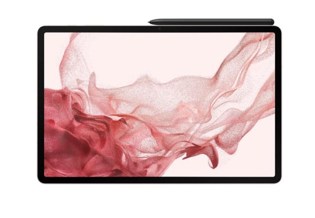 Таблет Samsung SM-X800 TAB S8+ Wi-Fi 12.4", 2800 x 1752 Super AMOLED, HDR10+, 120Hz, 128GB, Octa-Core (1x3.00 GHz, 3x2.5 GHz, 4x1.8GHz), 8 GB RAM , 4xAKG Tuned Speakers, Bluetooth 5.2, 13 MP, 6 MP + 12 MP Selfie, 10 090 mAh, Android 12, Pink Gold