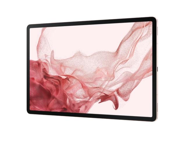 Таблет Samsung SM-X800 TAB S8+ Wi-Fi 12.4", 2800 x 1752 Super AMOLED, HDR10+, 120Hz, 128GB, Octa-Core (1x3.00 GHz, 3x2.5 GHz, 4x1.8GHz), 8 GB RAM , 4xAKG Tuned Speakers, Bluetooth 5.2, 13 MP, 6 MP + 12 MP Selfie, 10 090 mAh, Android 12, Pink Gold