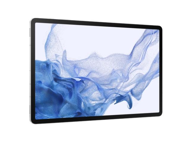 Таблет Samsung SM-X800 TAB S8+ Wi-Fi 12.4", 2800 x 1752 Super AMOLED, HDR10+, 120Hz, 128GB, Octa-Core (1x3.00 GHz, 3x2.5 GHz, 4x1.8GHz), 8 GB RAM , 4xAKG Tuned Speakers, Bluetooth 5.2, 13 MP, 6 MP + 12 MP Selfie, 10 090 mAh, Android 12, Silver