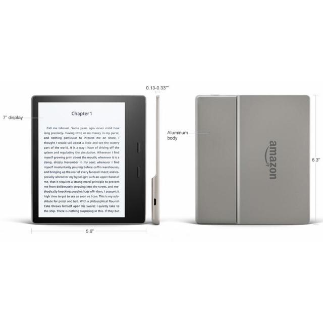 eBook четец Kindle Oasis, 7", 8GB, 300 ppi, Графит