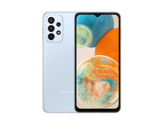 Мобилен телефон Samsung SM-A236 GALAXY A23 5G 128 GB, Octa-Core (4x2.4 GHz, 4x1.9 GHz), 4 GB RAM, 6.6" 1080x2408 90 Hz, 50.0 MP + 5.0 MP + 2.0 MP + 2.0 MP + 8.0 Selfie, 5000 mAh, Dual SIM, Light Blue
