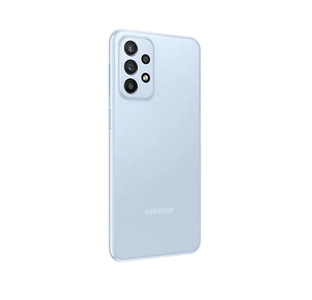 Мобилен телефон Samsung SM-A236 GALAXY A23 5G 128 GB, Octa-Core (4x2.4 GHz, 4x1.9 GHz), 4 GB RAM, 6.6" 1080x2408 90 Hz, 50.0 MP + 5.0 MP + 2.0 MP + 2.0 MP + 8.0 Selfie, 5000 mAh, Dual SIM, Light Blue