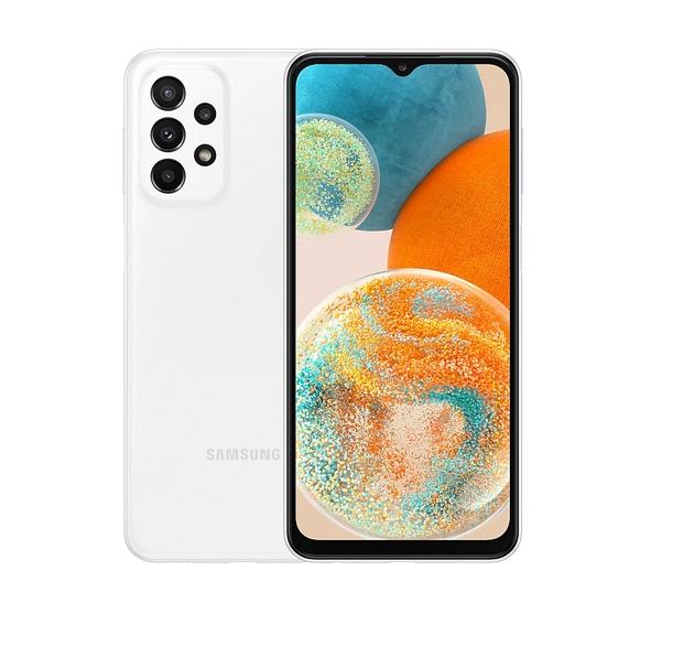 Мобилен телефон Samsung SM-A236 GALAXY A23 5G 64 GB, Octa-Core (2x2.2 GHz, 6x1.7 GHz), 4 GB RAM, 6.6" 1080x2408 120 Hz, 50.0 MP + 5.0 MP + 2.0 MP + 2.0 MP + 8.0 MP Selfie, 5000 mAh, Dual SIM, White