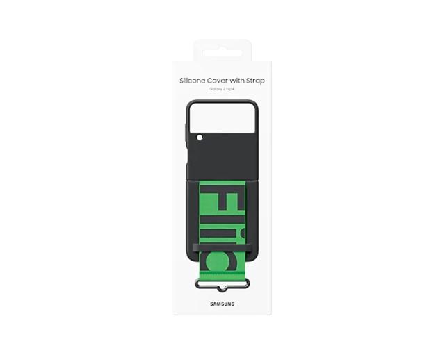 Калъф Samsung Flip4 Silicone Cover with Strap Black