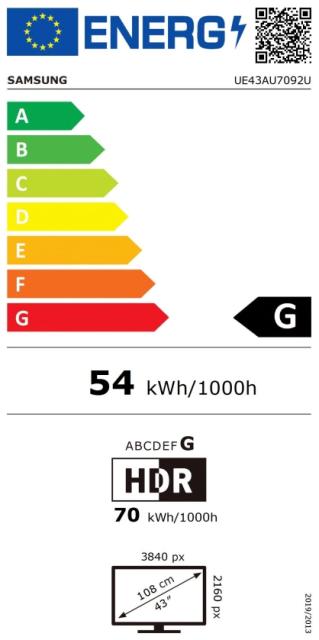 Телевизор Samsung 43" 43AU7092 4K UHD LED TV, SMART, Crystal Processor 4K, 2000 PQI, HDR 10, Mega Contrast, Dolby Digital Plus, 3xHDMI, USB, WiFi, Bluetooth 4.2, Tizen, Dark Gray