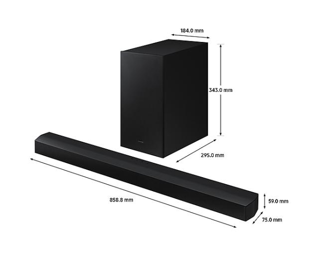 Аудио система Samsung HW-B450 Soundbar 2.1, 300W, Dolby Atmos Black