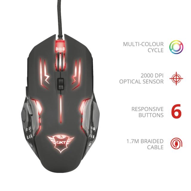 Мишка TRUST GXT 108 Rava Illuminated Gaming Mouse
