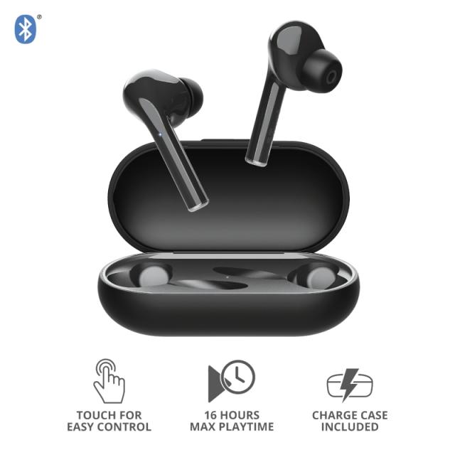 Слушалки TRUST Nika Touch Bluetooth Earphones Black