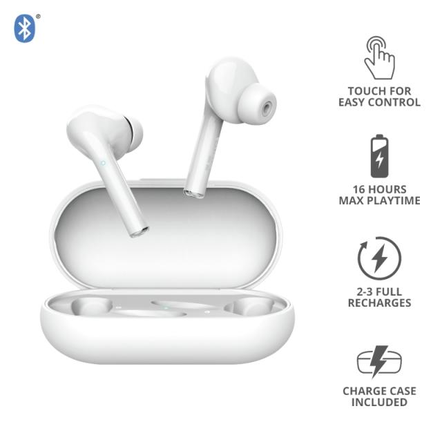 Слушалки TRUST Nika Touch Bluetooth Earphones White