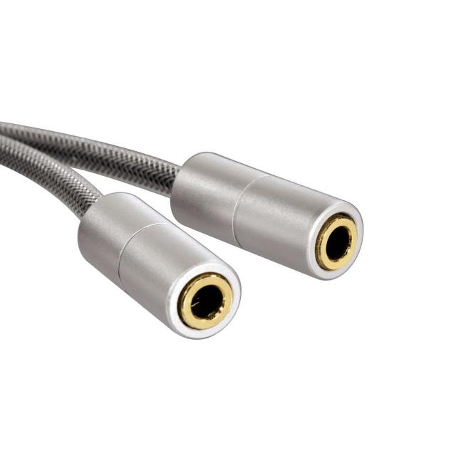 Адаптер HAMA, 3.5 mm жак мъжко - 2 x 3.5 мм женско, Стерео