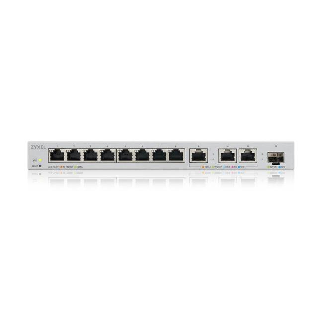 Комутатор ZyXEL XGS1210-12, 12-Port Gigabit webmanaged Switch with 8 port 1G + 3-Port MultiGig 1/2.5/5/10G + 1-Port SFP+