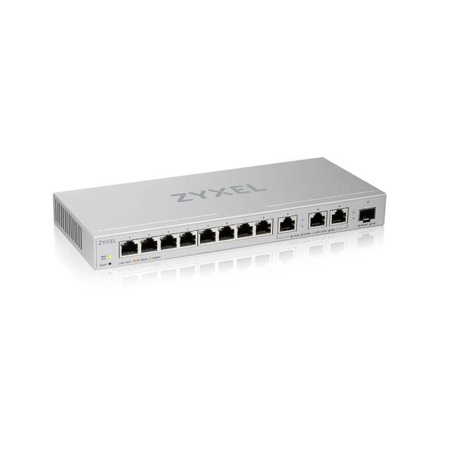 Комутатор ZyXEL XGS1210-12, 12-Port Gigabit webmanaged Switch with 8 port 1G + 3-Port MultiGig 1/2.5/5/10G + 1-Port SFP+