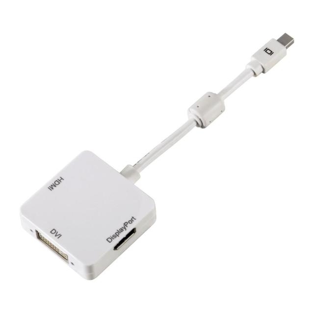 Адаптер 3 в 1 HAMA 53245 Mini DisplayPort мъжко - DVI / DisplayPort / HDMI женско, Бял