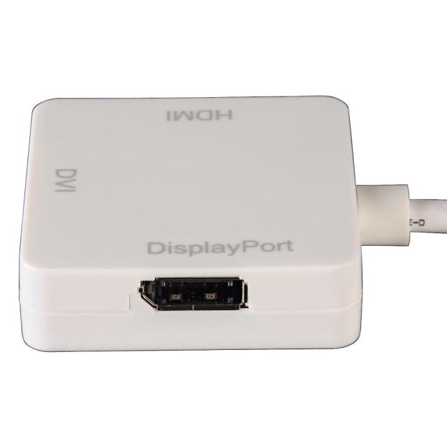Адаптер 3 в 1 HAMA 53245 Mini DisplayPort мъжко - DVI / DisplayPort / HDMI женско, Бял