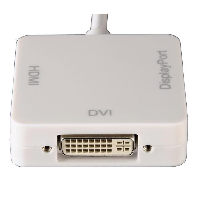 Адаптер 3 в 1 HAMA 53245 Mini DisplayPort мъжко - DVI / DisplayPort / HDMI женско, Бял