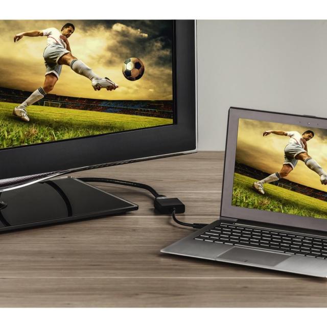 Адаптер HAMA 135727, USB-C мъжко - VGA женско, Full HD, 3 звезди, Позлатени конектори, Черен