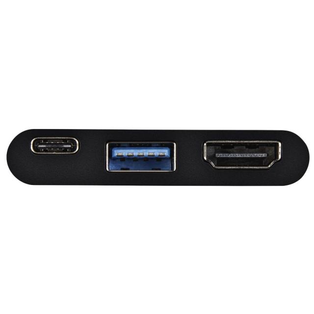 Адаптер HAMA 135729, 4 в 1, USB-C - 2 x USB 3.1, HDMI™, USB-C (данни), Черен