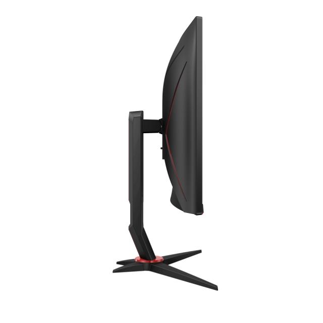 Монитор AOC CQ27G2U/BK, 27" Curved 1500R VA WLED, 2560x1440@144Hz, 4ms GtG, 1ms MPRT, 250cd m/2, 3000:1, DCR 80M:1, FreeSync Premium, FlickerFree, Low Blue Light, 2Wx2, Tilt, Height Adjust, Swivel, 2xHDMI, DP, USB Hub