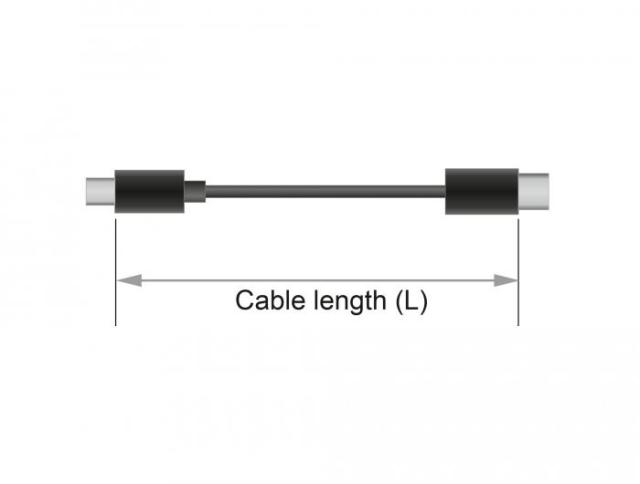 Кабел Delock Mini DisplayPort мъжко - DisplayPort мъжко, 2.0м, 8K 60 Hz, Черен