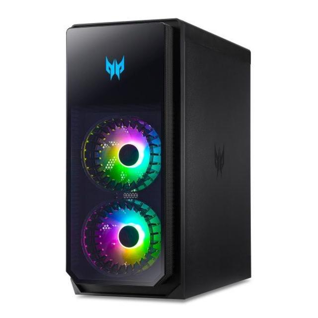 Настолен компютър Acer Predator PO7-640, Intel Core i7-12700K (2.70GHz up to 5.00GHz, 25MB), 2*8G DDR5 4800MHz DDR5,1024GB PCIe SSD, M.2 slot free, GeForce RTX 3080 10GB GDDR6, 4*USB 2.0, 4*USB 3.2, 5*Audio jack, WIFI 6E, BT, 800W, Tempered Glass Sid