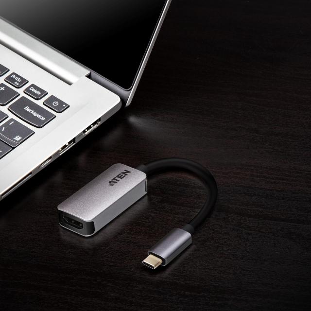 Адаптер ATEN UC3008A1, USB-C мъжко - HDMI женско, 4K, Черен