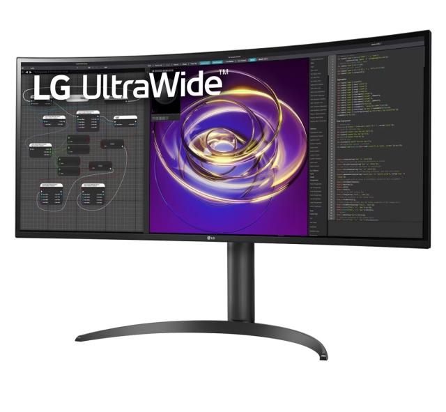 Монитор LG 34WP85C-B, 34" 21:9 Curved WQHD (3440x1440) IPS, 5ms, CR 1000:1, 300 cd/m2, HDR 10, DCI-P3 95%, AMD FreeSync, USB Type-C, HDMI, DisplayPort, Speaker 2ch 7w, PBP, Height Adjustable Stand, Tilt , Black