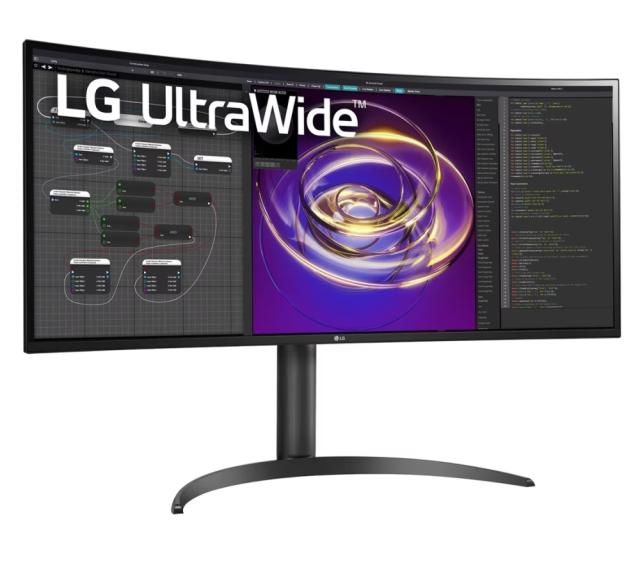 Монитор LG 34WP85C-B, 34" 21:9 Curved WQHD (3440x1440) IPS, 5ms, CR 1000:1, 300 cd/m2, HDR 10, DCI-P3 95%, AMD FreeSync, USB Type-C, HDMI, DisplayPort, Speaker 2ch 7w, PBP, Height Adjustable Stand, Tilt , Black