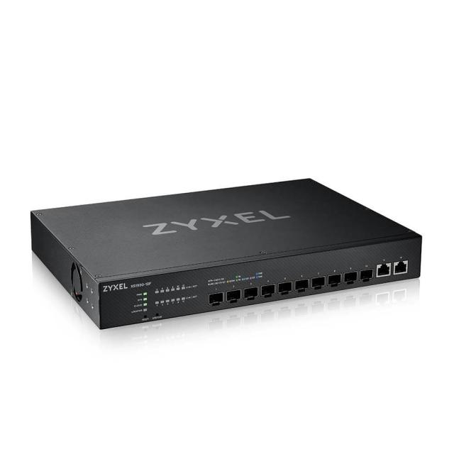 Комутатор ZyXEL XS1930-12F, 10-port 10G Smart Managed Fiber Switch, 2 Multi-Gigabit Ports