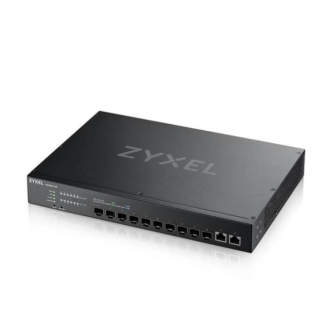 Комутатор ZyXEL XS1930-12F, 10-port 10G Smart Managed Fiber Switch, 2 Multi-Gigabit Ports