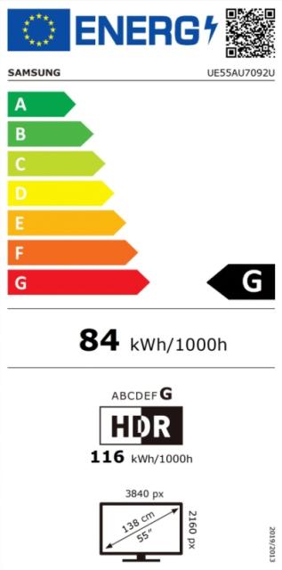Телевизор Samsung 55" 55AU7092 4K UHD LED TV, SMART, 2000 PQI, Dolby Digital Plus, 3xHDMI, USB, WiFi, Bluetooth 4.2, Tizen, Dark Gray