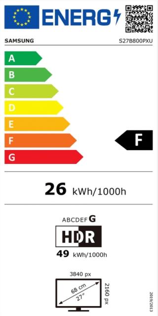 Монитор Samsung 27B800 , 27" IPS LED, 60 Hz, 5 ms GTG, 3840x2160, 300 cd/m2, 1000:1, HDR 10, Eye Saver Mode, Flicker Free, PBP, PIP, USB-C, 3xUSB 3.0, Display Port 1.4, 2xHDMI 2.2, Headphone Jack, 178°/178°, Black