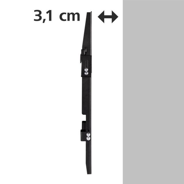 Стенна стойка за TV HAMA, Фиксирана, 19"-48", 60 кг, 1 звезда, Черна