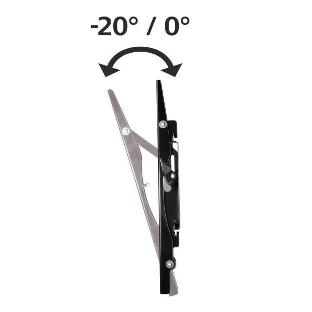 Стенна стойка за TV HAMA TILT, Регулируема, 19"-37", 25 кг, 3 звезди, Черна