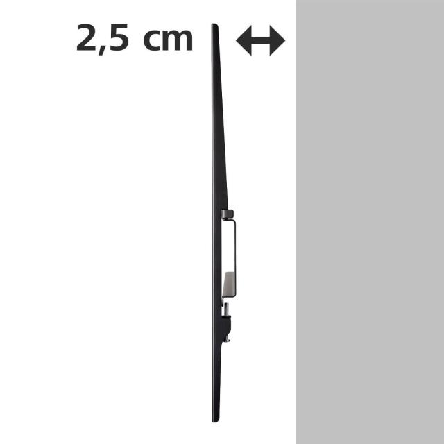 Стенна стойка за TV HAMA, Фиксирана, 32"-75", 35 кг, Черна