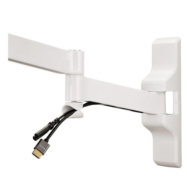 Стенна стойка за TV HAMA, Регулируема, До 19"-46", 25 кг, Бяла