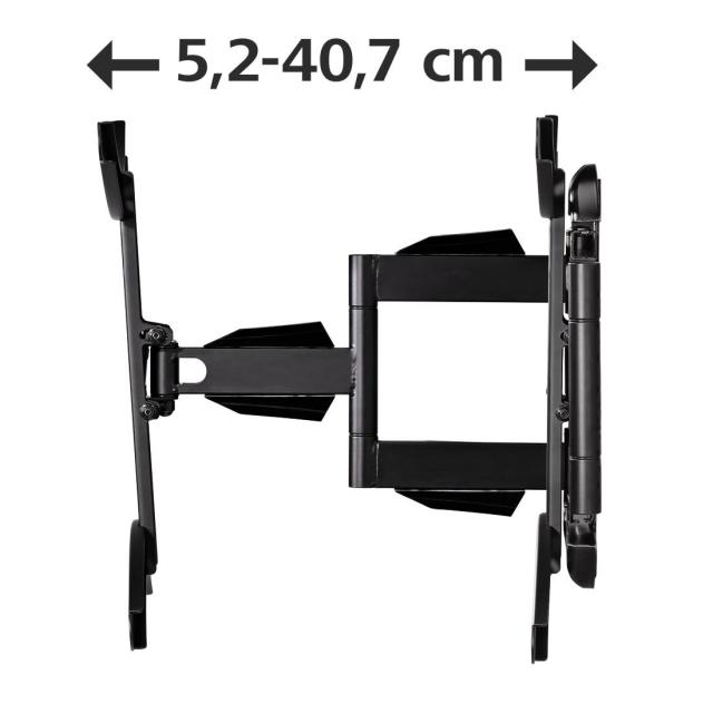 Стенна стойка за TV HAMA, Регулируема, 32"-65", 35 кг, Черна
