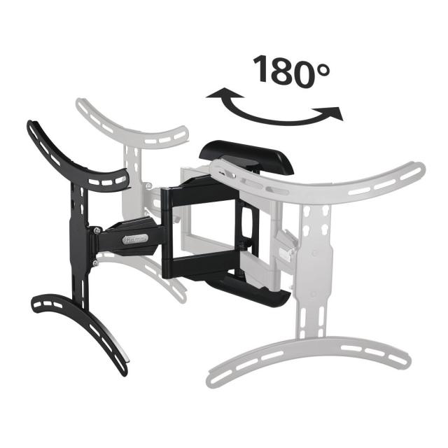Стенна стойка за TV HAMA, Регулируема, 32"-65", 35 кг, Черна