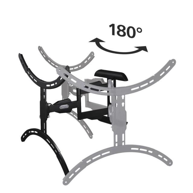 Стенна стойка за TV HAMA, Регулируема, 37"-75", 45 кг, Черна
