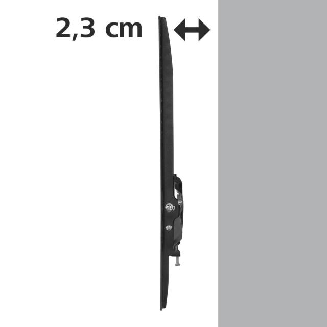 Стенна стойка за TV HAMA, Фиксирана, 32"-65", 35 кг, VESA 400, 1 звезда, Черен