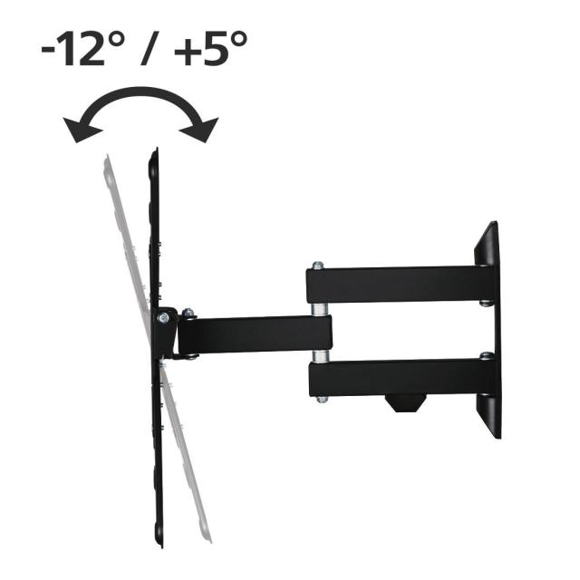 Стенна стойка за TV HAMA, Регулируема, 65", 25 кг, 75x75 - 400x400, 1 Звезда, Черен
