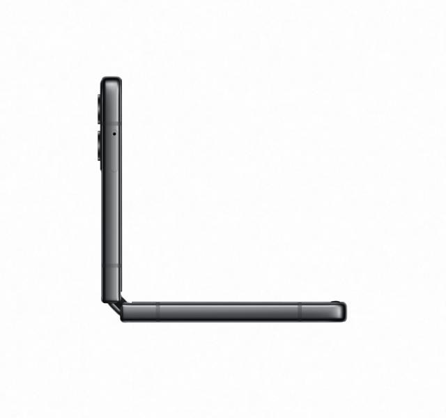 Мобилен телефон Samsung SM-F721 GALAXY Flip 4 5G 512 GB, Octa-Core (1x3.19 GHz, 3x2.75 GHz, 4x1.8 GHz), 8 GB RAM, 6.7" 1080x2640 120 Hz Dynamic AMOLED, HDR10+, 12.0 MP + 12.0 MP + 10.0 MP Selfie, 3700 mAh, Dual SIM, Graphite