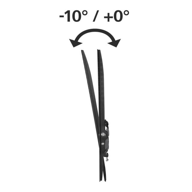 Стенна стойка за TV HAMA, Наклон 0/10°, 32"-65", 35 кг, VESA 400, 1 звезда, Черен