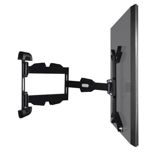Стенна стойка за TV HAMA, Регулируема, 165 cm (65"), 25 кг, 2 рамена, 3 звезди, Черен