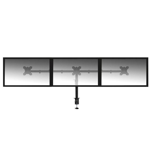 Стойка за 3 мониторa Ewent EW1513, за бюро, Регулируема, 27", 3x7 кг, Черен