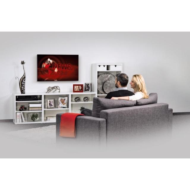 Стенна стойка за TV HAMA, Фиксирана, 90", 75 кг, 5 звезди, Черен